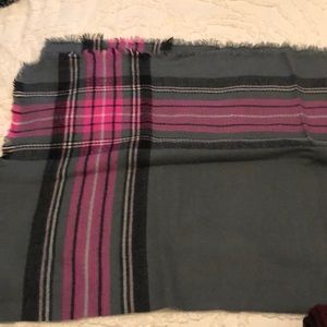 Pink and grey scarf